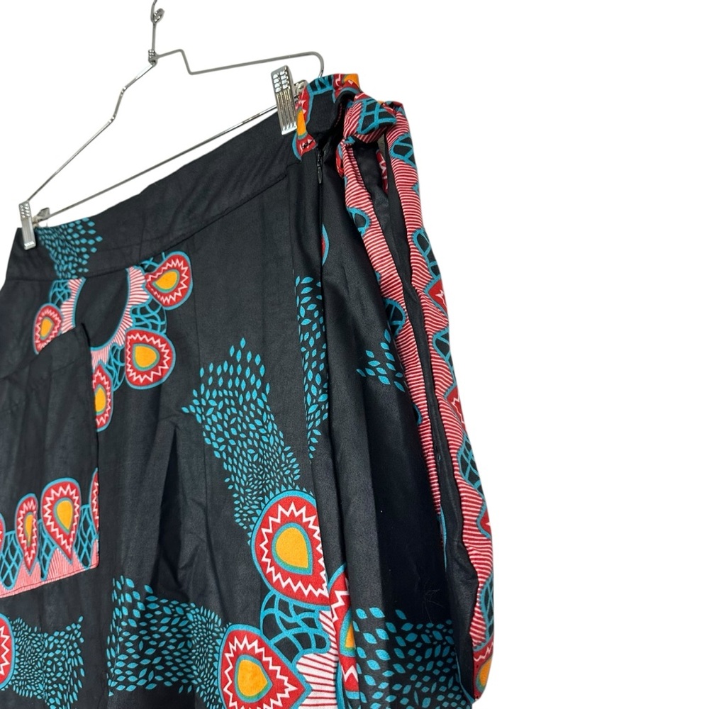 Ubuntu Nation African Print Tie Waist Skirt Boho Festival Size M - Picture 4 of 6